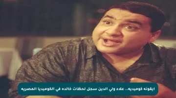 أيقونة كوميدية.. علاء ولي الدين سجل لحظات خالدة في الكوميديا المصرية